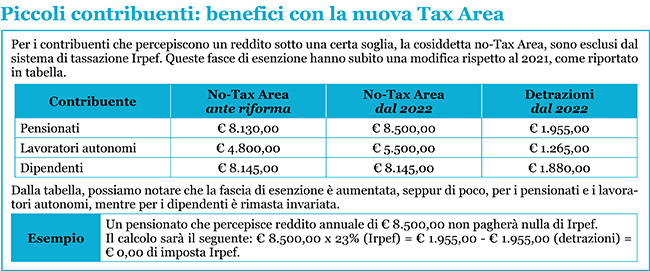 piccoli contribuenti benefici tax area